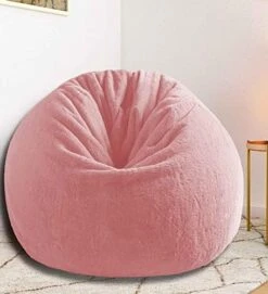 Mollismoons Pink Fur Bean Bag Supper Soft Bean Bag For Home Bean Bags Pink Color Bean Bag Chair Luxury Bean Bags (XXL For Teenager, Without Beans Covers Only) 11 Mollismoons Pink Fur Bean Bag Supper Soft Bean Bag For Home Bean Bags Pink Color Bean Bag Chair Luxury Bean Bags (XXL For Teenager, Without Beans Covers Only) -Home Table Chair Store 41vXMXipfL. AC