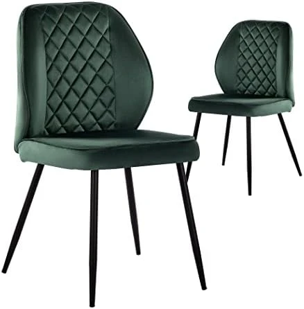 Wolmics Velvet Dining Chairs Set Of 2, Accent Chair Living Room Chairs Upholstered Side Chair With Metal Legs Desk Chair For Dining Room Kitchen Vanity Patio, Green 15 Wolmics Velvet Dining Chairs Set Of 2, Accent Chair Living Room Chairs Upholstered Side Chair With Metal Legs Desk Chair For Dining Room Kitchen Vanity Patio, Green - Image 13
