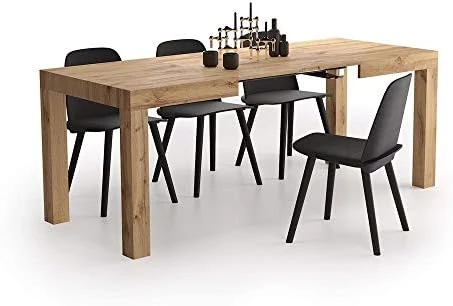 Mobili Fiver, First Extendable Table, Rustic Oak, Laminate-Finished, Made In Italy 17 Mobili Fiver, First Extendable Table, Rustic Oak, Laminate-Finished, Made In Italy - Image 15