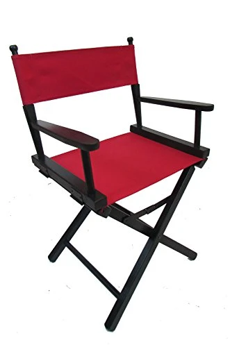 Personalized Imprinted Gold Medal Contemporary 18" Table Height Black Frame Directors Chair - Black 4 Personalized Imprinted Gold Medal Contemporary 18" Table Height Black Frame Directors Chair - Black - Image 2