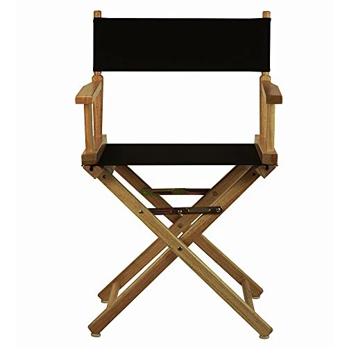 Casual Home 18" Director's Chair Natural Frame With Black Canvas 4 Casual Home 18" Director's Chair Natural Frame With Black Canvas - Image 2