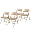 OEF Furnishings (4 Pack) Vinyl Padded Steel Folding Chairs, Beige 2 OEF Furnishings (4 Pack) Vinyl Padded Steel Folding Chairs, Beige -Home Table Chair Store 41xFzDxSgXL