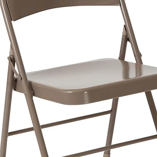 Flash Furniture HERCULES Series Double Braced Beige Metal Folding Chair 7 Flash Furniture HERCULES Series Double Braced Beige Metal Folding Chair - Image 5