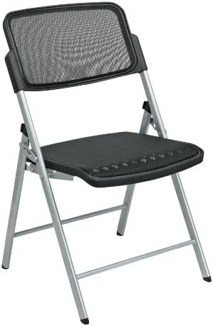 Office Star Deluxe Breathable ProGrid Seat And Back Folding Chair 2-Pack, Black Finish Frame 8 Office Star Deluxe Breathable ProGrid Seat And Back Folding Chair 2-Pack, Black Finish Frame - Image 6