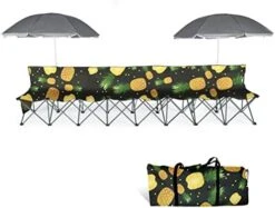 AOTIFARM Portable Sports Bench 4 Seat Folding Camping Chairs Team Sideline Bench Lawn Chairs Heavy Duty With Removable Seat Green XH4Y1A Folding Chairs -Home Table Chair Store 41xqlFeWKfL. AC