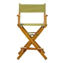 Casual Home 24" Director's Chair Honey Oak Frame-with Olive Canvas, Counter Height -Home Table Chair Store 41ycP4OzbML