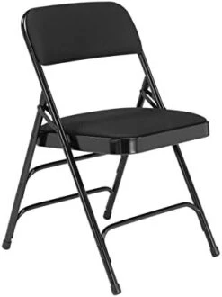 National Public Seating 2310 Fabric Padded Triple Brace Steel Folding Chair, Black (Pack Of 4) -Home Table Chair Store 41yeCHe9tVL. AC