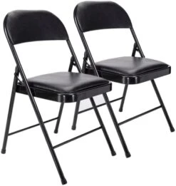 Westerly 2 Pack Black Padded Metal Folding Chair For Home Of Office -Home Table Chair Store 41zEYNWJ7XL. AC