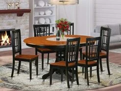 East West Furniture KENI5-BCH-W Dining Set, 5-Piece -Home Table Chair Store 5101pTldi8L. AC