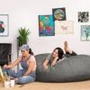 Jaxx 6 Foot Cocoon - Large Bean Bag Chair For Adults, Charcoal 2 Jaxx 6 Foot Cocoon - Large Bean Bag Chair For Adults, Charcoal -Home Table Chair Store 510NbsQ8IBS