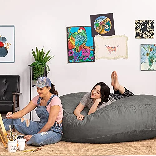 Jaxx 6 Foot Cocoon - Large Bean Bag Chair For Adults, Charcoal 3 Jaxx 6 Foot Cocoon - Large Bean Bag Chair For Adults, Charcoal