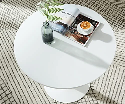 White Tulip Table,31.5" Modern Round Dining Table White Pedestal Table Kitchen Table Bistro Table Round Drop Leaf Table For Dining Room,Living Room(White) 4 White Tulip Table,31.5" Modern Round Dining Table White Pedestal Table Kitchen Table Bistro Table Round Drop Leaf Table For Dining Room,Living Room(White) - Image 2