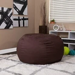 EMMA + OLIVER Oversized Solid Gray Refillable Bean Bag Chair For All Ages 24 EMMA + OLIVER Oversized Solid Gray Refillable Bean Bag Chair For All Ages -Home Table Chair Store 510bMAkcA6L. AC