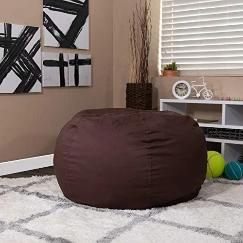 EMMA + OLIVER Oversized Solid Gray Refillable Bean Bag Chair For All Ages 10 EMMA + OLIVER Oversized Solid Gray Refillable Bean Bag Chair For All Ages - Image 8