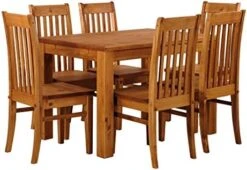 TableChamp Chair Classic Rio Oak Antique White, Set Of 2, Solid Pine Wood Oiled Oil -Home Table Chair Store 511Txmxr5kL. AC