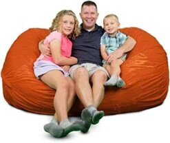 ULTIMATE SACK Lounger Bean Bag Chair: Giant Foam-Filled Furniture - Machine Washable Covers, Double Stitched Seams, Durable Inner Liner, And 100% Virgin Foam. Corner Chair. (Pink, Fur) -Home Table Chair Store 511oL7mBAcL. AC