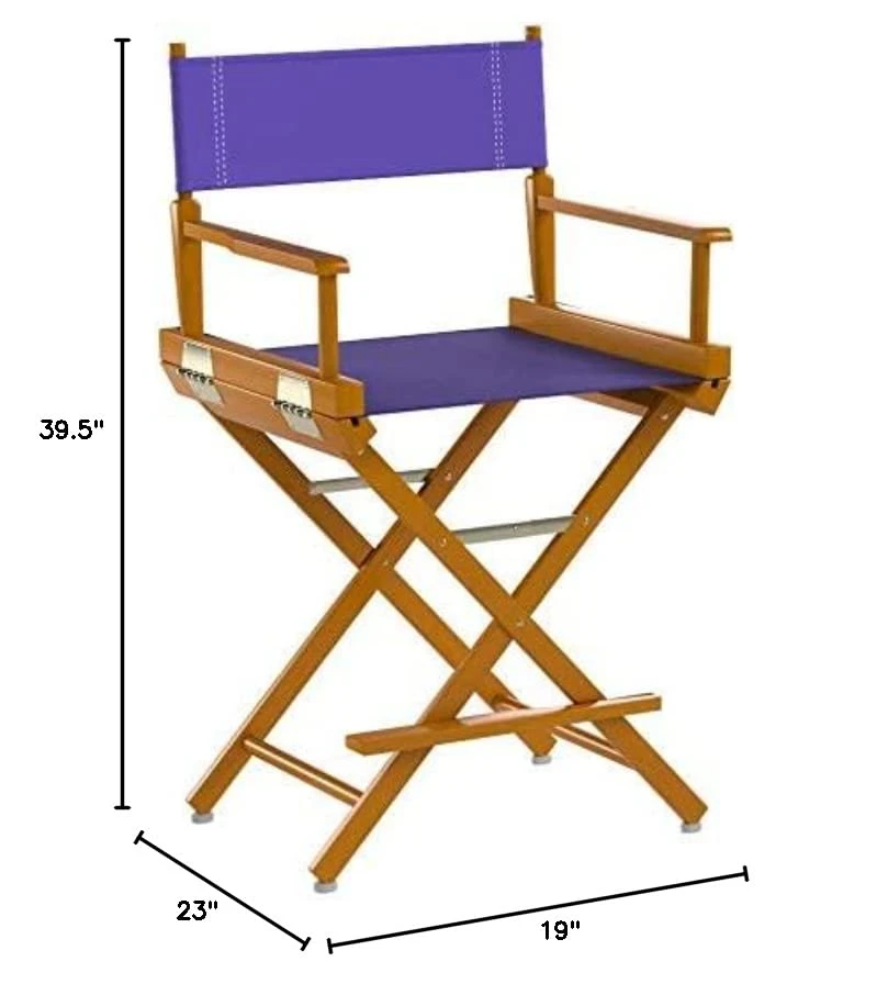 Casual Home 220-05/021-41 Honey Oak Director Chair 24" - Counter Height OakFrame/Purple Canvas 7 Casual Home 220-05/021-41 Honey Oak Director Chair 24" - Counter Height OakFrame/Purple Canvas - Image 5