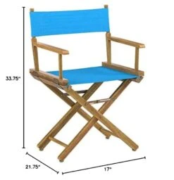 Casual Home 200-00/021-27 Director Chair 18" - Classic Height Natural Frame/Turquoise Canvas -Home Table Chair Store 512gaGSMnwL