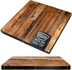 HEIRLOUM Reclaimed Wood Table Top - Rustic Recycled Solid Wooden Piece Perfect For Kitchens, Dining And Coffee Table Tops (Reclaimed Wood Table Top - Economy, 24" X 30") -Home Table Chair Store 513QqfU70gL. AC