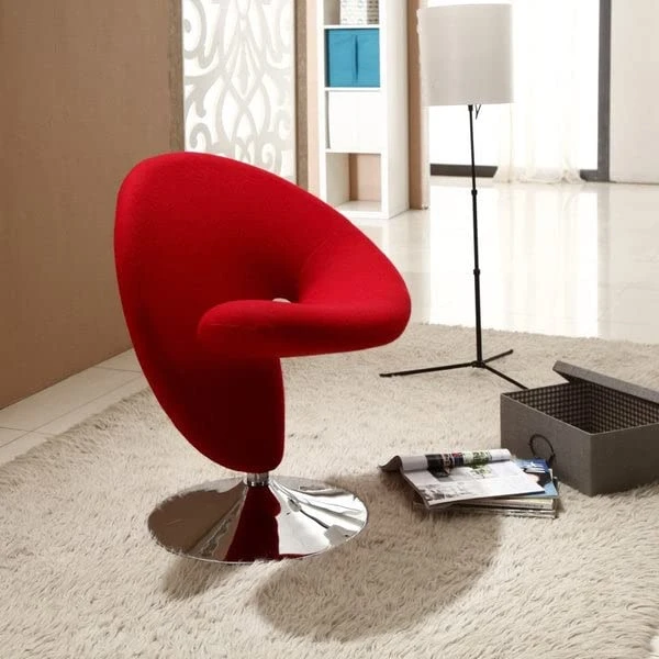 Ceets Ziggy Swivel Accent Chair, 26 X 24 X 30.7, Red 3 Ceets Ziggy Swivel Accent Chair, 26 X 24 X 30.7, Red