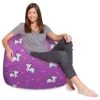 Posh Beanbags Bean Bag Chair, X-Large Machine Washable - Canvas Unicorn And Rainbows On Purple -Home Table Chair Store 514J4DZCZwS