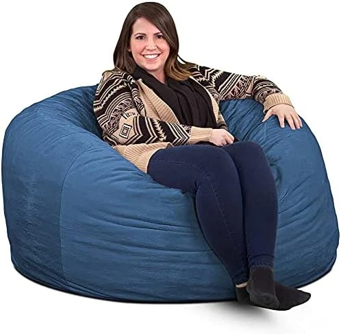 ULTIMATE SACK 4000 (4 Ft.) Bean Bag Chair Cover In Multiple Colors: Cover ONLY. (4000, Electric Blue Suede) 14 ULTIMATE SACK 4000 (4 Ft.) Bean Bag Chair Cover In Multiple Colors: Cover ONLY. (4000, Electric Blue Suede) - Image 12