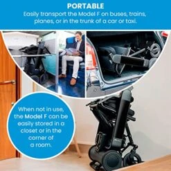WHILL Model F Power Chair - Convenience And Performance - With Foldable Design, Smart Technology, And Remote Control Via App - A Perfect Mobility Solution For Adults And Elderly. - Black (One Size) -Home Table Chair Store 515FtjyiBOL