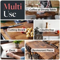 HEIRLOUM Reclaimed Wood Table Top - Rustic Recycled Solid Wooden Piece Perfect For Kitchens, Dining And Coffee Table Tops (Reclaimed Wood Table Top - Economy, 24" X 30") -Home Table Chair Store 515HLmd9wmL