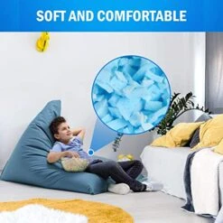 COYMOS 5lbs Shredded Memory Foam Filling For Bean Bag Filler Foam Refill For Pillow Dog Beds Chairs Cushions And Arts Crafts, Added Gel Particles -Home Table Chair Store 515MFgN1VgL