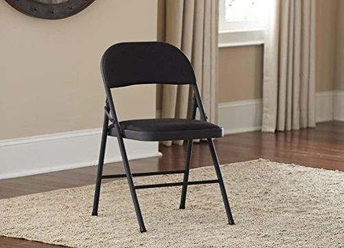 COSCO Fabric Folding Chairs, Black (4-pack) 4 COSCO Fabric Folding Chairs, Black (4-pack) - Image 2