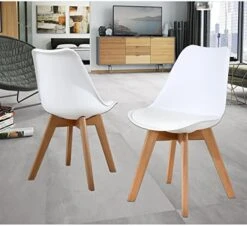 NOB Mid Century Modern Kitchen And Dining Room Chair,Set Of 2(White) 17 NOB Mid Century Modern Kitchen And Dining Room Chair,Set Of 2(White) -Home Table Chair Store 5168WlRCPtL. AC