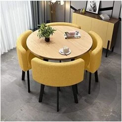 DZFURNIT Office Table And Chair Set Business Dining Table, Negotiation Reception Tables And Chairs 1 Table And 4 Chairs Home Office Meeting Room Round Dining Table And Chair Set (Color : Dark Gray) 25 DZFURNIT Office Table And Chair Set Business Dining Table, Negotiation Reception Tables And Chairs 1 Table And 4 Chairs Home Office Meeting Room Round Dining Table And Chair Set (Color : Dark Gray) -Home Table Chair Store 516T6DNwlqS. AC