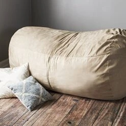 Jaxx 7 Foot Giant Bean Bag Sofa, Camel 14 Jaxx 7 Foot Giant Bean Bag Sofa, Camel -Home Table Chair Store 517Jzwq412L