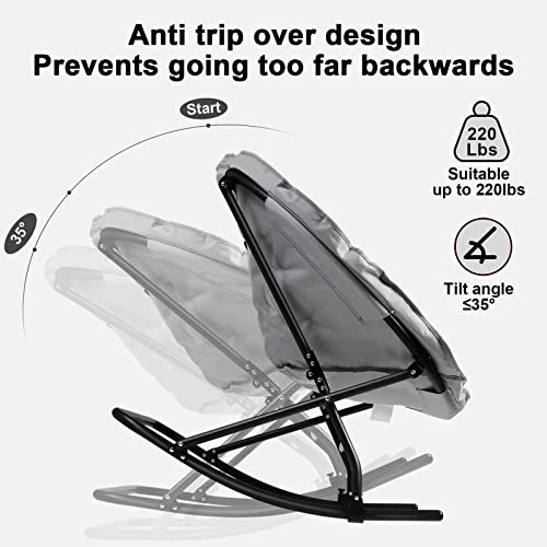 OAKHAM Comfy Saucer Chair, Folding Faux Fur Lounge Chair For Bedroom And Living Room, Flexible Seating For Kids Teens Adults, X-Large, Rock-Grey 7 OAKHAM Comfy Saucer Chair, Folding Faux Fur Lounge Chair For Bedroom And Living Room, Flexible Seating For Kids Teens Adults, X-Large, Rock-Grey - Image 5