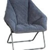 Zenithen Limited Hexagon Folding Dish Chair, Gray Corduroy - Pack Of 1 -Home Table Chair Store 519P9MZqRtL