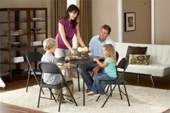 Cosco Black, Steel Folding Chair, 4 Pack -Home Table Chair Store 519SbjD5mhL