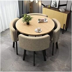 DZFURNIT Office Table And Chair Set Business Dining Table, Negotiation Reception Tables And Chairs 1 Table And 4 Chairs Home Office Meeting Room Round Dining Table And Chair Set (Color : Dark Gray) 23 DZFURNIT Office Table And Chair Set Business Dining Table, Negotiation Reception Tables And Chairs 1 Table And 4 Chairs Home Office Meeting Room Round Dining Table And Chair Set (Color : Dark Gray) -Home Table Chair Store 51AE8ASLPCS. AC