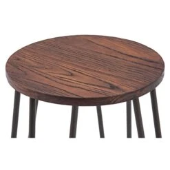 NOBPEINT 3 Piece Bar Table Set 2 Stools Bistro Pub Kitchen Dining Furniture, Rustic Brown 11 NOBPEINT 3 Piece Bar Table Set 2 Stools Bistro Pub Kitchen Dining Furniture, Rustic Brown -Home Table Chair Store 51AwPeG0ykL