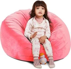 Stuffed Animal Storage Bean Bag Chair Cover(No Filler Included) Stuffable Bean Bag - Stuffed Animal Bean Bag Storage For Kids & Teans Super Soft And Comfortable Bean Bag Stuffed Animal Storage Extra Large - Round Blue -Home Table Chair Store 51BA beltKL. AC