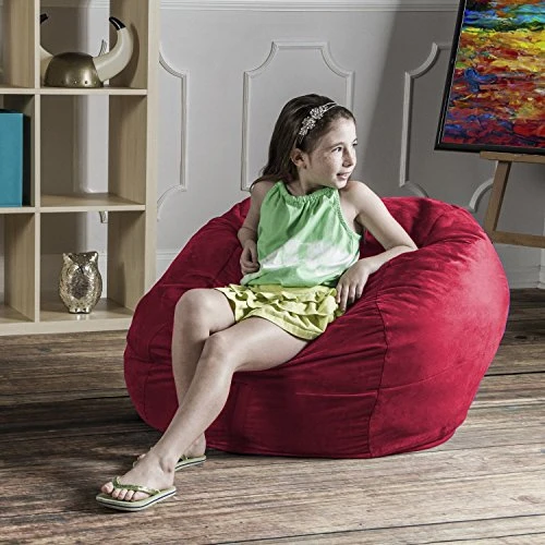 Jaxx Saxx 3 Foot Bean Bag Chair With Removable Cover, Cinnabar 8 Jaxx Saxx 3 Foot Bean Bag Chair With Removable Cover, Cinnabar - Image 6