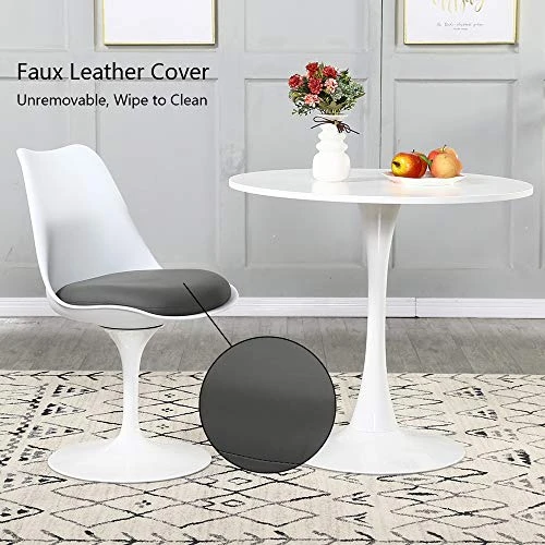 Bacyion Swivel Dining Chair Set For 2 - Mid-Century Modern Dining Room Chairs Pedestal Leisure Chairs, White Kitchen Chairs Set Of 2 Pieces (Highclass Grey) 6 Bacyion Swivel Dining Chair Set For 2 - Mid-Century Modern Dining Room Chairs Pedestal Leisure Chairs, White Kitchen Chairs Set Of 2 Pieces (Highclass Grey) - Image 4