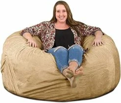 ULTIMATE SACK 5000 (5 Ft.) Bean Bag Chair Cover In Multiple Colors: Cover ONLY. (5000, Brown Suede) -Home Table Chair Store 51Dc5fG2vcL. AC
