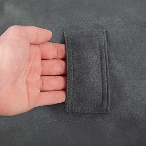 Lumaland Luxury Microsuede Outer Cover For Bean Bags Machine Washable 6-Foot Bean Bag Cover With Inlay In Dark Grey Cover And Inlay ONLY 5 Lumaland Luxury Microsuede Outer Cover For Bean Bags Machine Washable 6-Foot Bean Bag Cover With Inlay In Dark Grey Cover And Inlay ONLY - Image 3