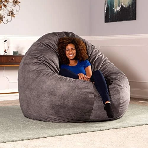 Jaxx 6 Foot Cocoon - Large Bean Bag Chair For Adults, Charcoal 14 Jaxx 6 Foot Cocoon - Large Bean Bag Chair For Adults, Charcoal - Image 12