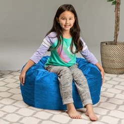 Sofa Sack - Plush, Ultra Soft Kids Bean Bag Chair - Memory Foam Bean Bag Chair With Microsuede Cover - Stuffed Foam Filled Furniture And Accessories For Kids Room - 2' Royal Blue -Home Table Chair Store 51GGsbzBtZL