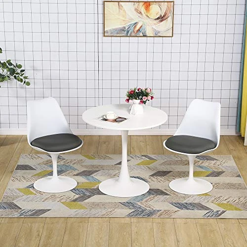 Bacyion Swivel Dining Chair Set For 2 - Mid-Century Modern Dining Room Chairs Pedestal Leisure Chairs, White Kitchen Chairs Set Of 2 Pieces (Highclass Grey) 8 Bacyion Swivel Dining Chair Set For 2 - Mid-Century Modern Dining Room Chairs Pedestal Leisure Chairs, White Kitchen Chairs Set Of 2 Pieces (Highclass Grey) - Image 6