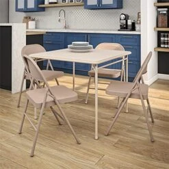 CoscoProducts COSCO All- Steel Folding Chair, 4-Pack, Antique Linen 16 CoscoProducts COSCO All- Steel Folding Chair, 4-Pack, Antique Linen -Home Table Chair Store 51GVN8jDQNL