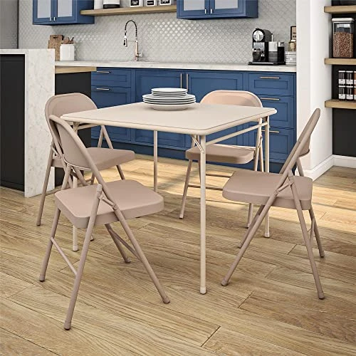 CoscoProducts COSCO All- Steel Folding Chair, 4-Pack, Antique Linen 8 CoscoProducts COSCO All- Steel Folding Chair, 4-Pack, Antique Linen - Image 6