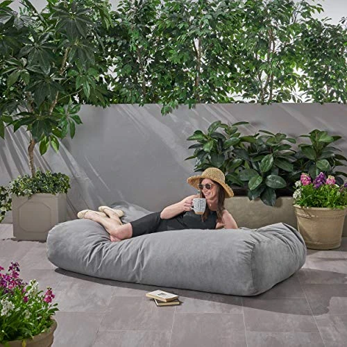 Christopher Knight Home 6 Foot Bean Bag, Charcoal 4 Christopher Knight Home 6 Foot Bean Bag, Charcoal - Image 2