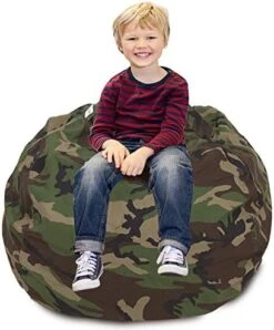 CALA Stuffed Animal Storage Bean Bag Chair-Cover Only- Extra Large 38" Kids Soft Toy Storage - 100% Cotton Canvas Bean Bag Chair(Camouflage) -Home Table Chair Store 51Gy1cM nL. AC